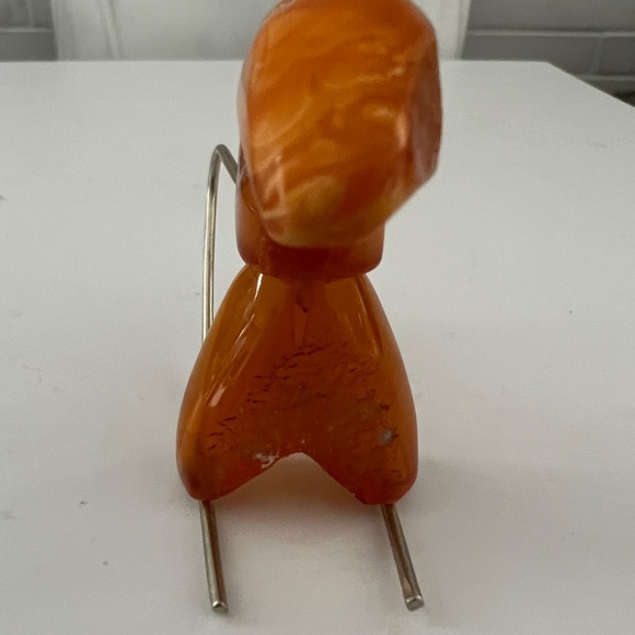 Vintage Amber Baltic Stone White Butterscotch Egg Yolk Figurine 12g Soviet USSR - Picture 10 of 14